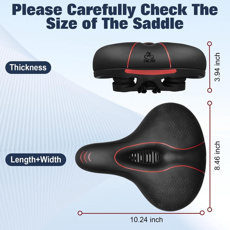 Zacro Comfort Bike Seat Cushion, Dual Shock Absorbing photo 4