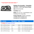 thumbnail image 2 of Radiator Fan Assembly - Compatible with 2013 - 2019 Ford Taurus Sedan 2014 2015 2016 2017 2018, 2 of 4