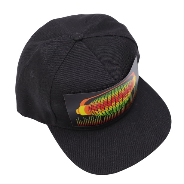 Gorra LED, Gorra De Béisbol LED Con Pantalla De Luz Activada Por Sonido, Ajustable Y Cómoda Gorra Con Luz Para Conciertos, Fiestas De Disfraces, Reuniones, Actuaciones En La