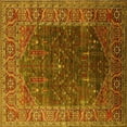 thumbnail image 1 of Ahgly Company Indoor Square Oriental Yellow Industrial Area Rugs, 8' Square, 1 of 4