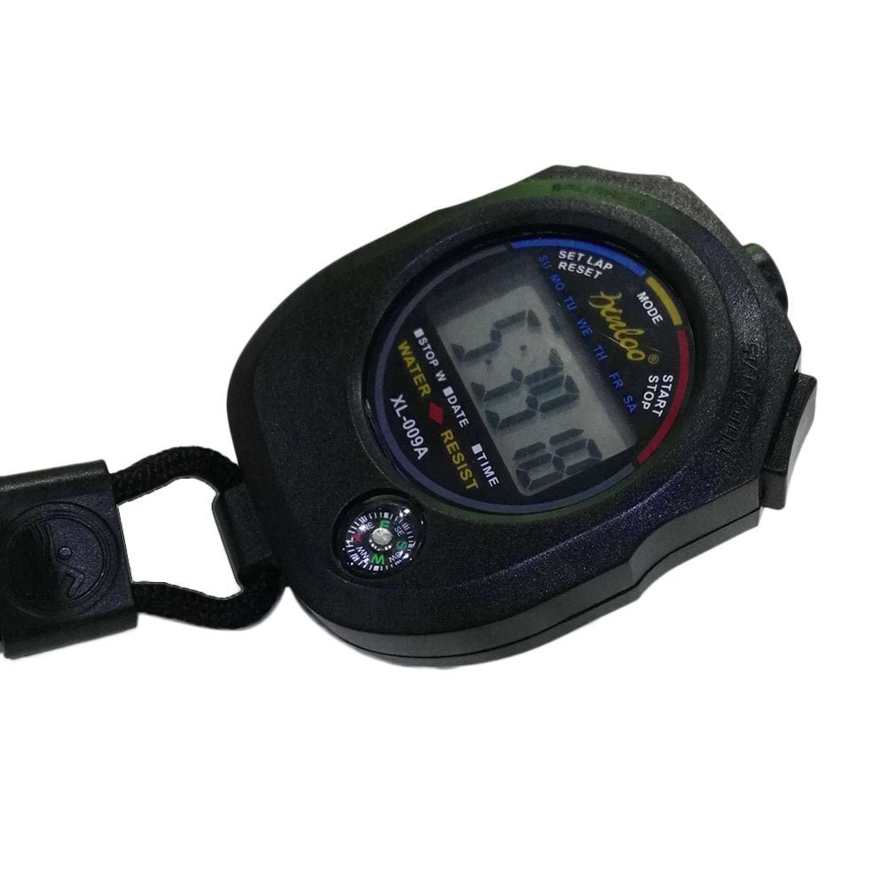 Waterproof Portable Time Digital LCD Sports Stopwatch Sports Chronograph Professional Durable Timer with Strap 