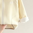 thumbnail image 5 of Gubotare Jacket for Baby Toddler Girls Fleece Hoodie Soft Fleece Sherpa Full-zip Jacket Size 6 12 Months,(Yellow 6-12 Months), 5 of 7