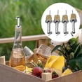 thumbnail image 2 of 4 Pcs Stainless Steel Cork Olive Oil Pourers Oil Bottle Spouts Vinegar Dispenser with Hinged Flip Top Cap for Wine, Syrup, Liquor, 2 of 5