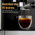 thumbnail image 3 of Chefman Máquina de espresso Chefman CraftBrew, cafetera digital con bomba de 15 bares con varilla de vapor para café con leche y capuchino, compacta con depósito de agua extraíble de 1.8L, 3 of 11