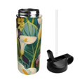 thumbnail image 2 of Honeii Tropical Floral Jungle Print 18 oz Insulated Water Bottle with Straw Lid, Stainless Steel Sports Water Bottles, Double Walled Vacuum, Leak Proof, 2 of 8