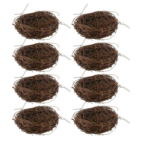 8X Handmade Vine Twig Bird Nest Home Nature Craft Holiday for Photo Garden Decor