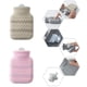 thumbnail image 5 of Botella de agua caliente de silicona de 320ML Botella de calentamiento Portátil Mini Bolsa de agua caliente con tapa de punto (Gris claro), 5 of 6