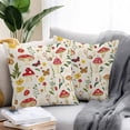 thumbnail image 2 of Rustic Mushroom Outdoor Pillow Covers Pack of 2 Leaf Butterfly Botanical Plants Country Waterproof Throw Pillow Covers Decorative Cushion Cases for Patio Garden Tent Balcony Couch 24x24 inch, 2 of 8