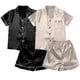 thumbnail image 1 of Conjunto de pijama de 2 piezas: tirantes de encaje y pantalones cortos - Poliéster - Talla grande - M-XXXXXL, 1 of 4