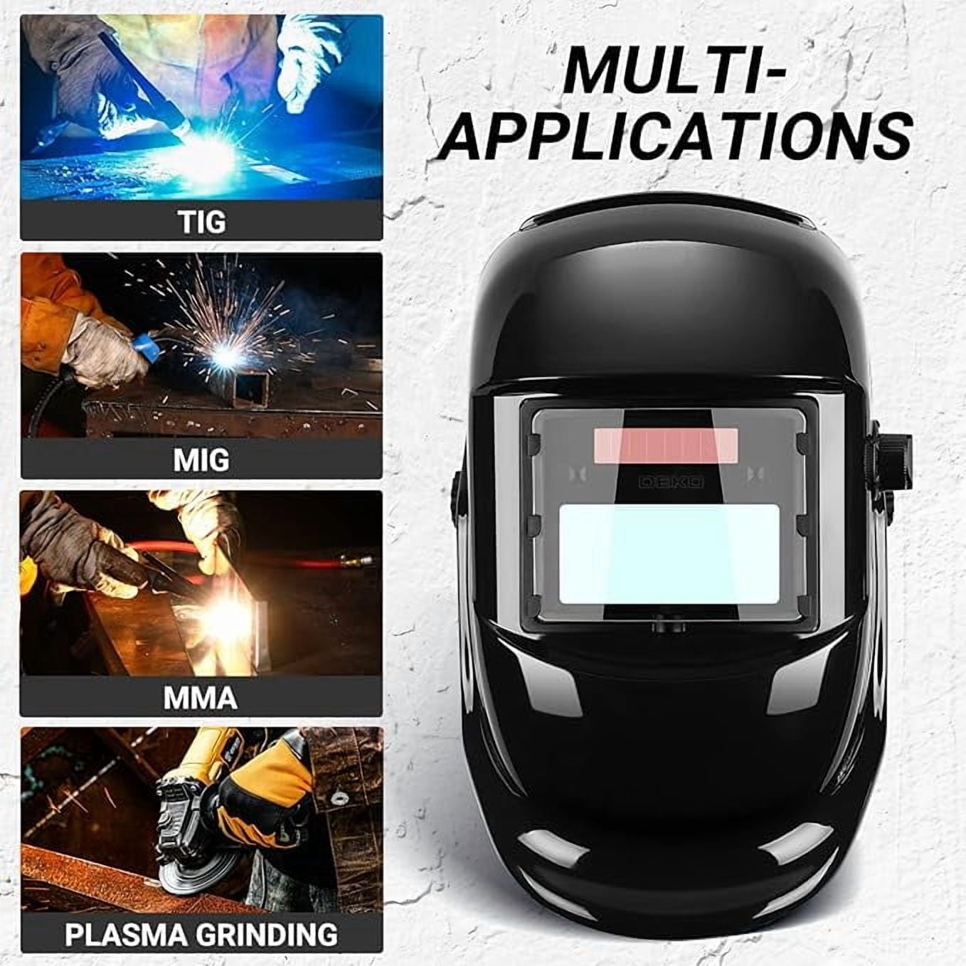 Welding Helmet Auto Darkening: DEKORPO True Color Solar Powered Auto Darkening Welding Welder Mask Hood Helmets