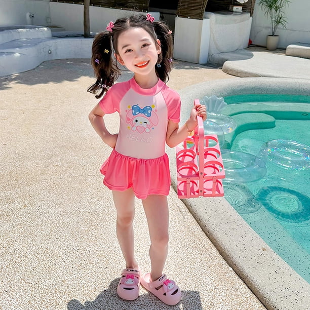 Bikini De Hello Kitty Y Kuromi Para Niñas, Bañador De 2 Piezas Ajustable, Ligero Y De Secado Rápido, Ideal Para Verano, Playa Y Piscina