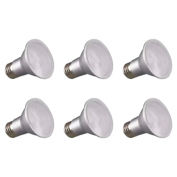 6.5W - PAR20 LED - 5000K - 25 deg. Beam Angle - Medium base - 120V - 6-PACK