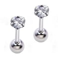 thumbnail image 1 of 2 Piezas 16G de Cristal Labio Oído Stud Pendiente Hélice, 1 of 4