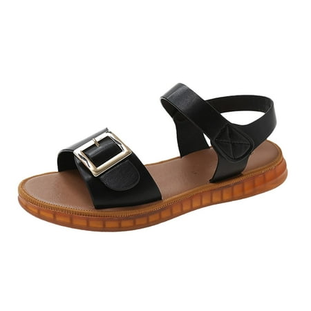 

zuwimk Platform Sandals Women Women s Elastic Ankle Strap Wedge Sandals Black