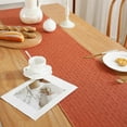 thumbnail image 5 of Dalrosia Boho Table Runner, 72 Inches Long Rustic Farmhouse Dresser Runners for Bedroom, Fall Table Decor, Bridal Shower, Burlap Linen Style, 5 of 5