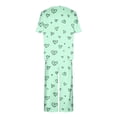 thumbnail image 4 of Pijamas de Verano para Mujeres Cuello Redondo Blusa de Manga Corta Y Pantalones Traje de Pijama Poliéster, Set de Moda Casual para el Hogar, 4 of 4