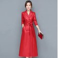 thumbnail image 3 of Nuevo abrigo de piel de oveja para mujer M-6XL, moda primavera otoño 2024, chaqueta larga cruzada, abrigo de piel de oveja, abrigo de gamuza, 3 of 5