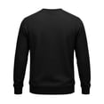 thumbnail image 7 of Leidass Mens Oversized Crewneck Fleece Sweatshirt Long Sleeve Pullover Fall Winter Casual Work Top Black L, 7 of 7