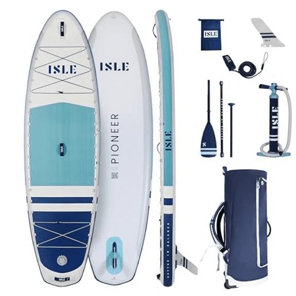 ISLE Pioneer 3.0 Inflatable Stand up Paddle Board, Incl