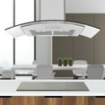 thumbnail image 2 of Ancona Hotte de Cuisinière Îlot Convertible de 36 Po à Auvent en Verre en Acier Inoxydable avec Veilleuse Automatique, 2 of 6