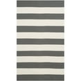 thumbnail image 4 of SAFAVIEH Montauk Saranna Striped Cotton Area Rug, Black/Ivory, 5' x 8', 4 of 6