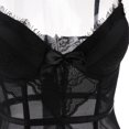 thumbnail image 4 of Mujeres Sex Corset Set Corset Liguero Bustier Body Ropa de dormir Ropa de dormir XXL-Negro Sunnimix Corsé sexy para mujer, 4 of 8