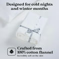thumbnail image 5 of Superior Solid Flannel Cotton Sheet Set, Split King, White, 5 of 10