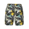 thumbnail image 4 of Men's Swim Trunk Coconut Trees Quick Dry 2 In 1 Swim Shorts Board Shorts With Pockets Beach Swimwear Grey XXL, 4 of 5