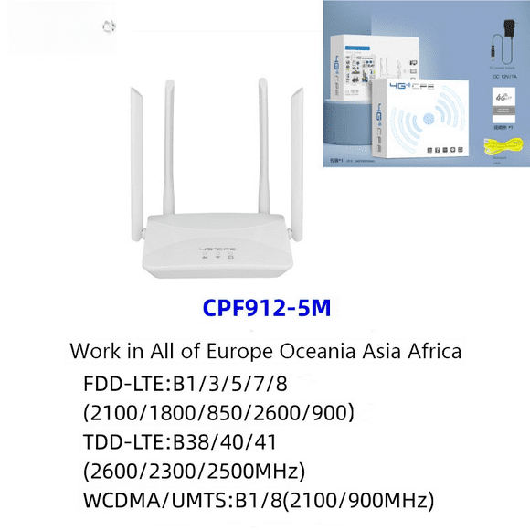 Enrutador 4g CPE Router WiFi 4G Router wifi portátil Internet inalámbrico Compartir ruta LTE Enchufe Tarjeta SIM