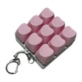 thumbnail image 1 of Llavero con teclado mecánico de 9 teclas, juguete antiestrés para adultos y niños. Rosa, 1 of 9
