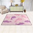 thumbnail image 3 of Pink Purple Dolphin Memory Foam Area Rug 31"x20" Non Slip, Absorbent, Fade Proof for Living Room, Bedroom, Office, 3 of 7