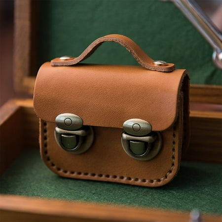 Popsewing Mini Satchel Bag Full Grain Leather Diy Kit Earphone Case