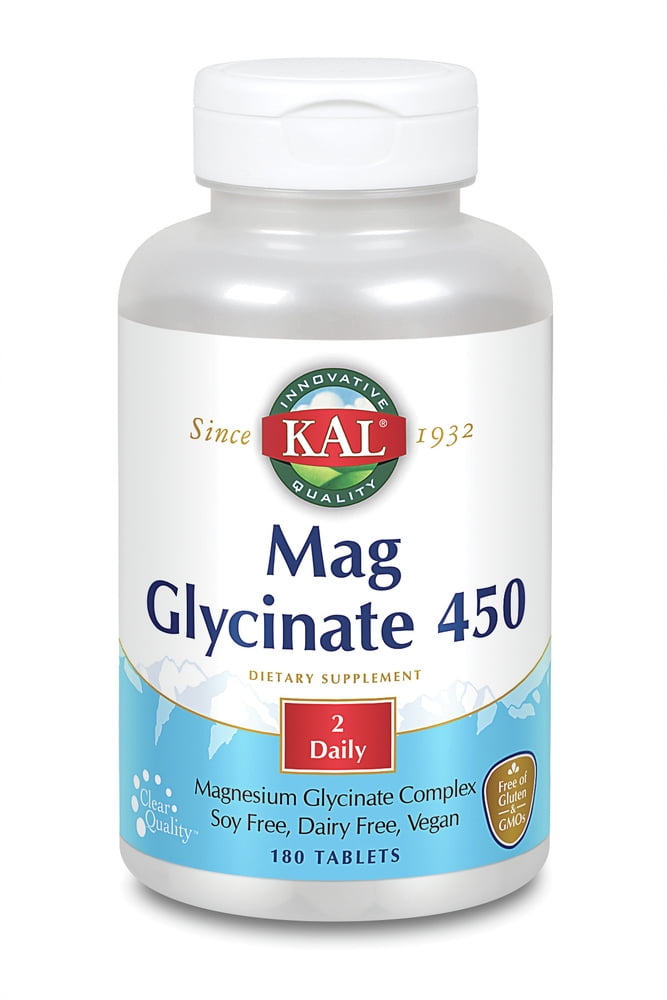 Magnesium Glycinate 450 Kal 180 Tablets - Walmart.com - Walmart.com
