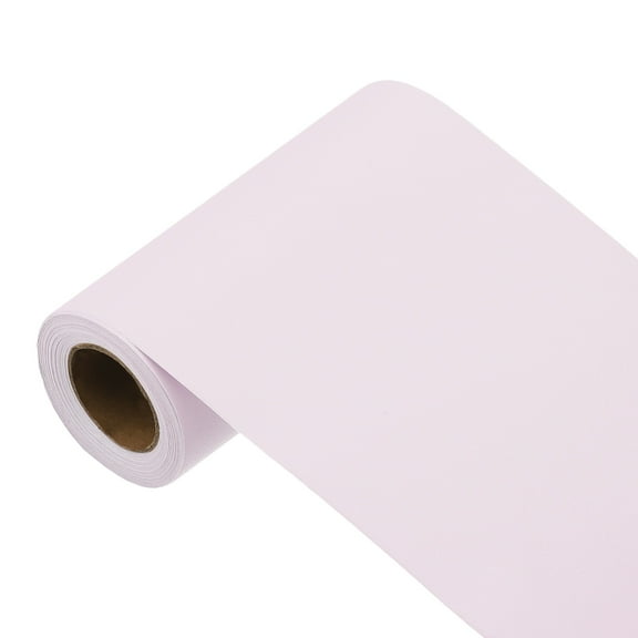 Uxcell 197"x3.9" Light Pink Wallpaper, Peel and Stick Wallpaper, Pink Contact Paper Solid Color Vinyl Self-Adhesive Wall Paper Decorative for Wall Covering