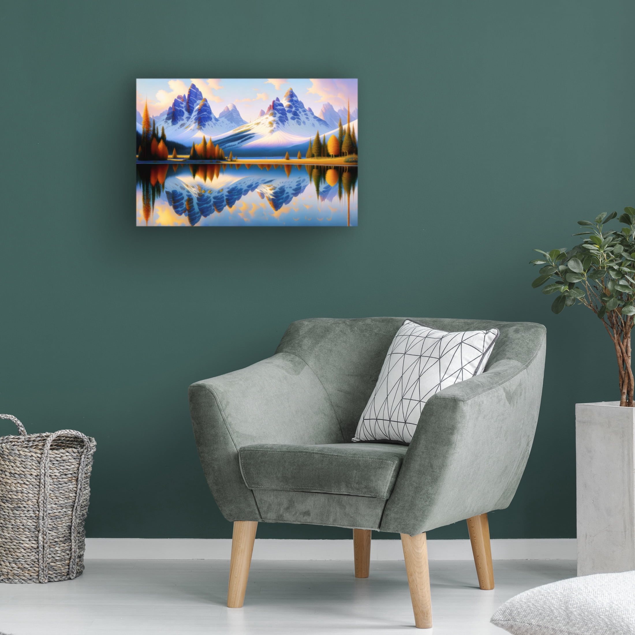 Canvas Wall Art - FootePrint Art 'Teton Dreamin' Wall Art for Living Room, Bedroom, or Office Décor by Trademark Fine Art - 47 x 30 Inches
