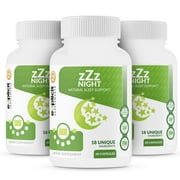 zZz Night Natural Sleep Aid - Non-Habit Sleeping Pills with Melatonin, Valerian, Chamomile & More - Promotes Relaxation & Restful Sleep for a Better Tomorrow  3 Pack - Money Back Guarantee
