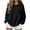 Black, variant on Tqcoqu Women's Solid Corduroy Crew Neck Sweatshirt, Long Sleeve Oversized Loose Fall Winter Casual Commuter Pullover Top