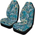 thumbnail image 1 of Juego de 2 fundas para asientos de coche hermoso patrón Vintage Protector universal para asientos delanteros de coche ABPHQTO, 1 of 3
