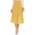 thumbnail image 1 of FFIY Jupe Midi Maxi Robe Taille Haute à Pois Plissée Jupe Évasée pour Femmes, 1 of 9