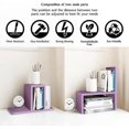 thumbnail image 5 of Desktop Organizer Office Storage Rack Adjustable Wood Display Shelf Birthday Gifts Toy Home Decor Free Style Rotation Display True Natural Stand Shelf (Violet), 5 of 7