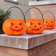thumbnail image 6 of Lights Up Party Lanterns and Hanging Pom Poms, Plastic Orange, 6 of 6