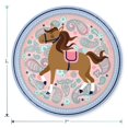 thumbnail image 3 of Saddle Up Horse & Floral Paper Dessert Plates and Pretty Pink Napkins (16 Plates & Napkins), 3 of 4