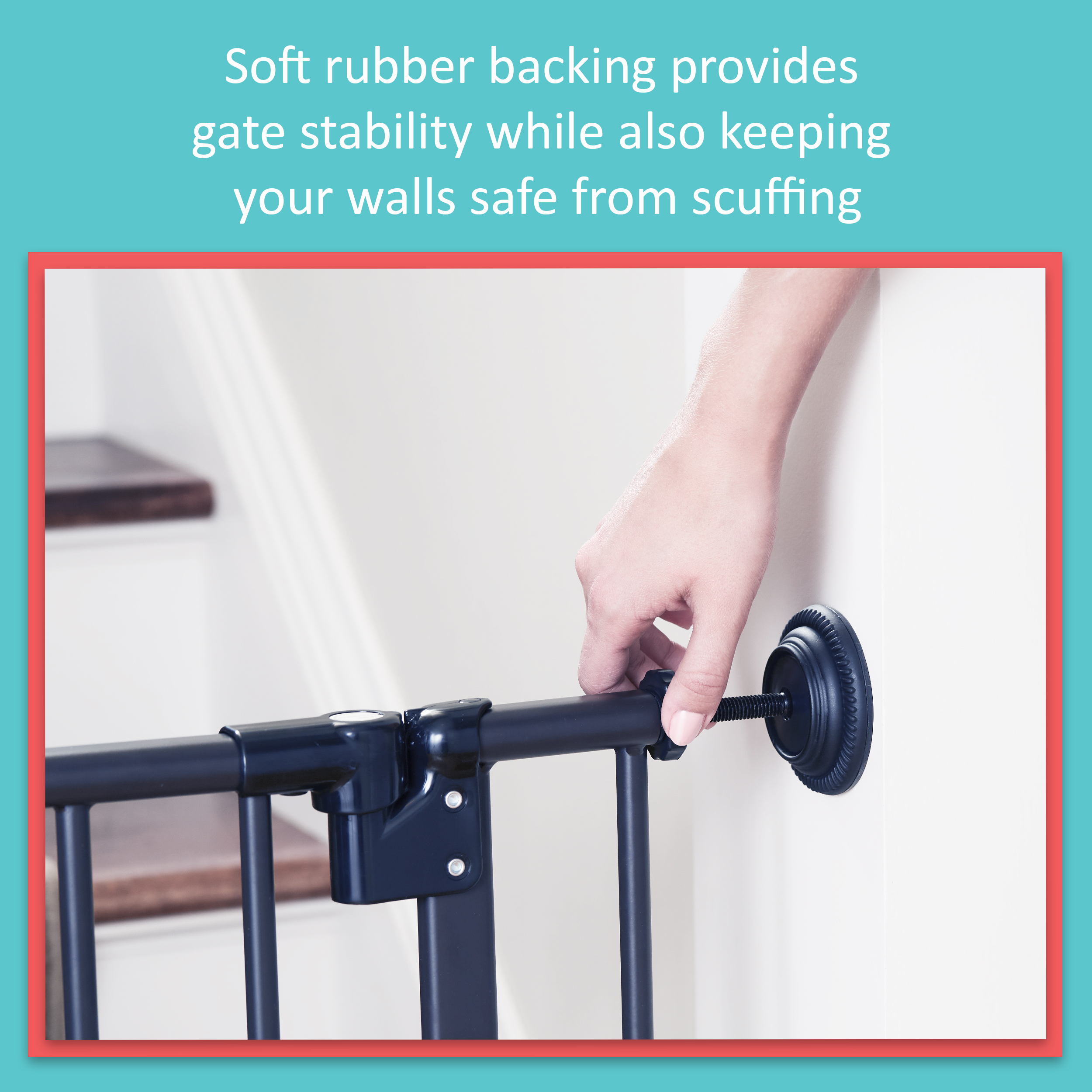 Toddleroo by North States Baby Safety Gate Wall Guards, 4 Count, Black