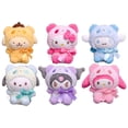 thumbnail image 2 of Sanrio 10cm Kuromi My Melody Kt Cat Pc perro Hello Kitty llavero Anime figura de felpa colgante accesorios lindos animales Juguetes, 2 of 4
