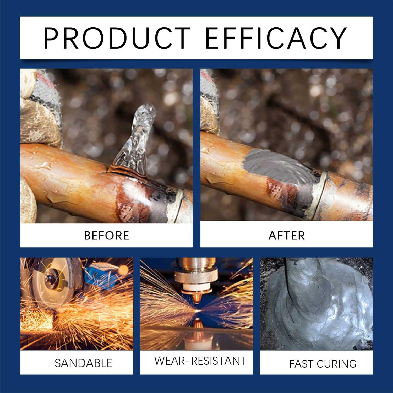 Strong Foundry Glue, Strong Foundry for Metal, Enhanced Casting Glue Repair, Metal Repair Paste Magic Welding for Repairing All Surfaces