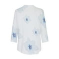 thumbnail image 5 of EQWLJWE Robes d'Été pour Femmes 2023 Robe Chemise Courte Mini Robe Manches 3/4 Imprimé Patchwork Couleur Chemise Maxi Robes pour Femmes 2023, 5 of 5