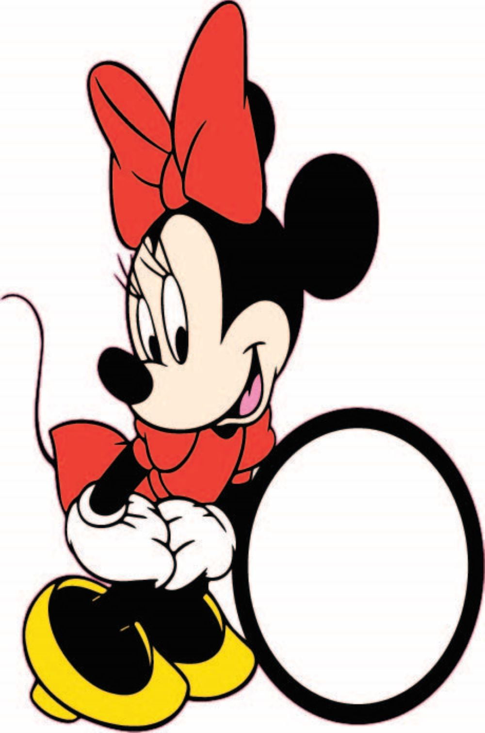 Minnie Mouse Cute Disney Cartoon Character Frame Decors Wall Sticker