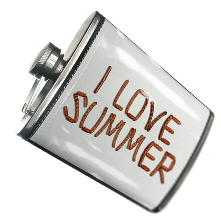 

NEONBLOND Flask I Love Summer Grilled BBQ Meat Sausage