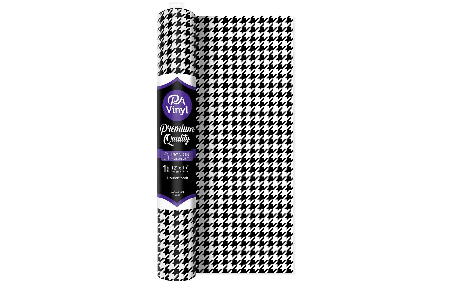 Iron On Vinyl 12x15 Roll Houndstooth - Walmart.com - Walmart.com