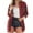 Rouge, variante sur Xuniizn Chemises pour Femmes à Manches Longues en Flanelle, Chemise Décontractée à Col Rabattu avec Boutons, Manteaux à Carreaux avec Poches, Tenues d'Automne, P-2TG